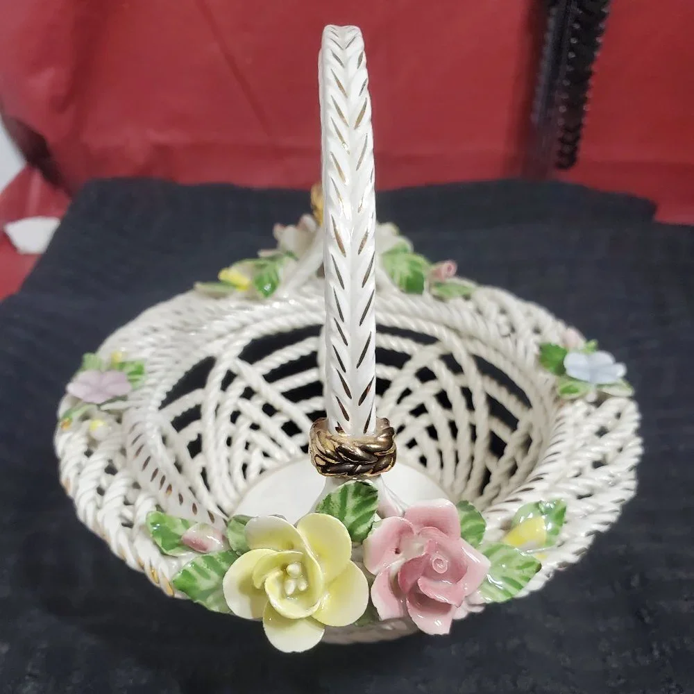 Levante Spain Porcelain Basket